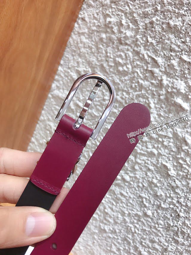 Chanel女士皮帶 香奈兒鑲嵌鑽石針扣小腰帶 香奈兒雙面可用小牛皮皮帶  jjp1096